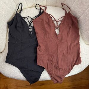 Express One Eleven Strappy Back Bodysuit Bundle in Size Small
